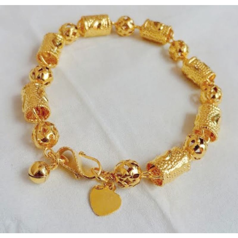 GELANG BAMBU/GELANG TANGAN DEWASA/GELANG RANTAI BAMBU/GELANG ANTI KARAT/GELANG LAPIS EMAS