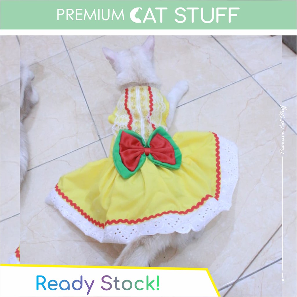 Premium Cat Stuff #31 | Dress Kuning code no. 31 / Dress kucing kualitas terbaik size S-XL