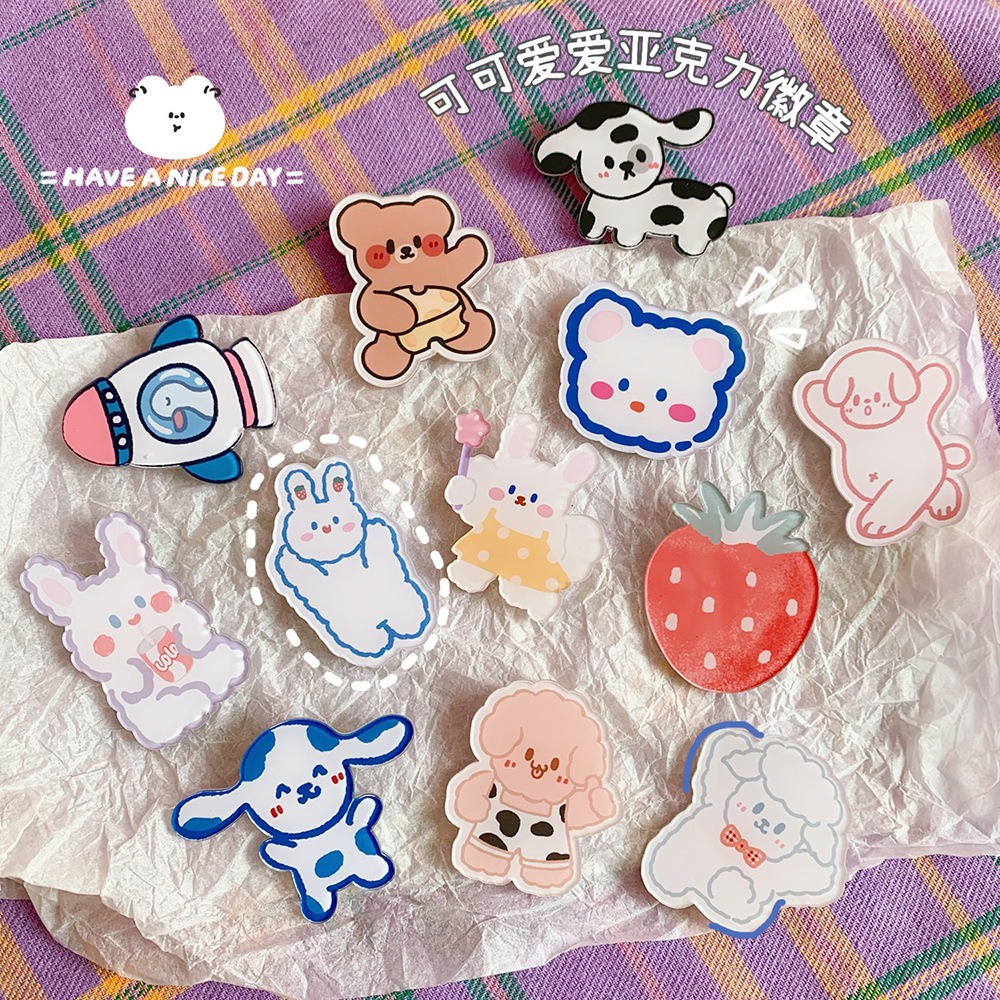 FINOM CHARACTER - Pin Akrilik Lucu Aksesoris Tas