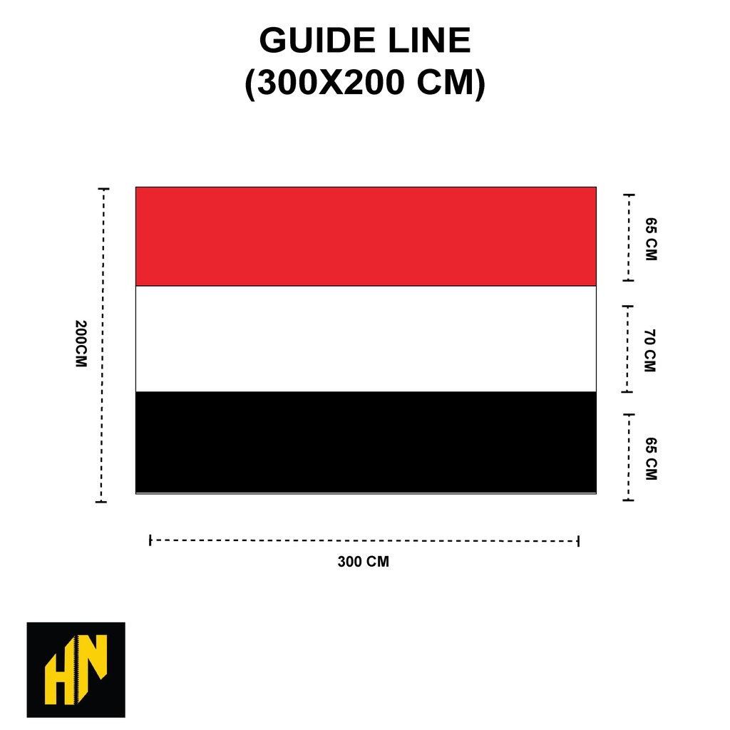 BENDERA MERAH PUTIH HITAM LARGE