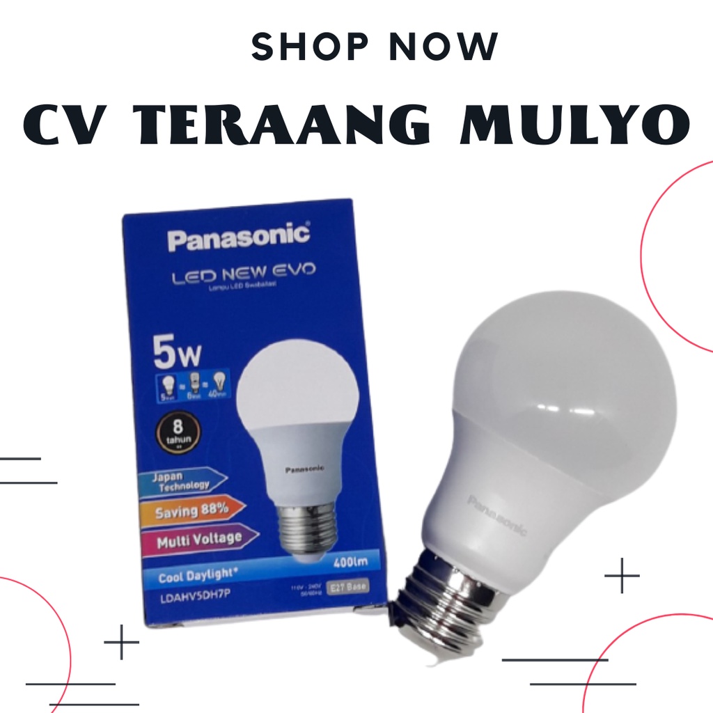 LAMPU LED 5 WATT PUTIH / COOL DAYLIGHT Panasonic New Evo