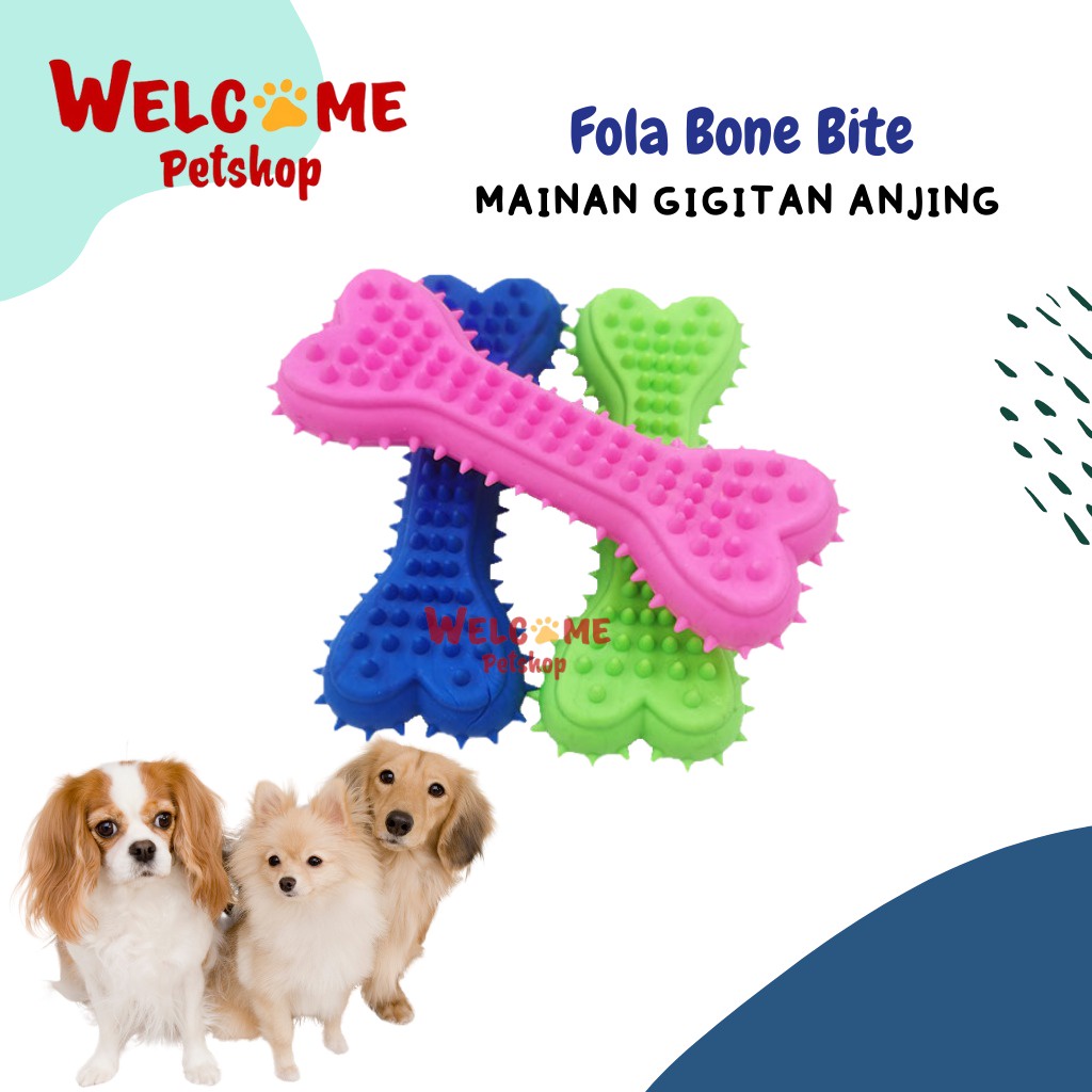 Fola Bone Bite Mainan Gigitan Anjing Tulang Karet Dog Toy