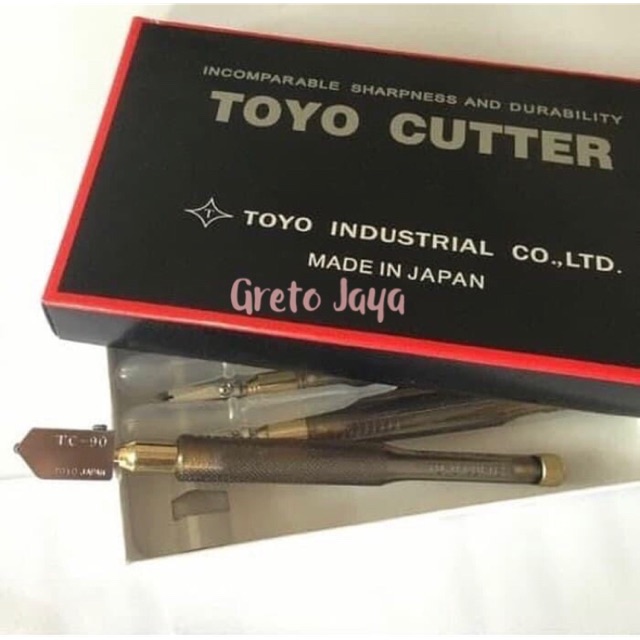 ( TOYO TC-90 ) Alat Potongan pemotong Alat Potong kaca Glass Cutter TC90 TC 90