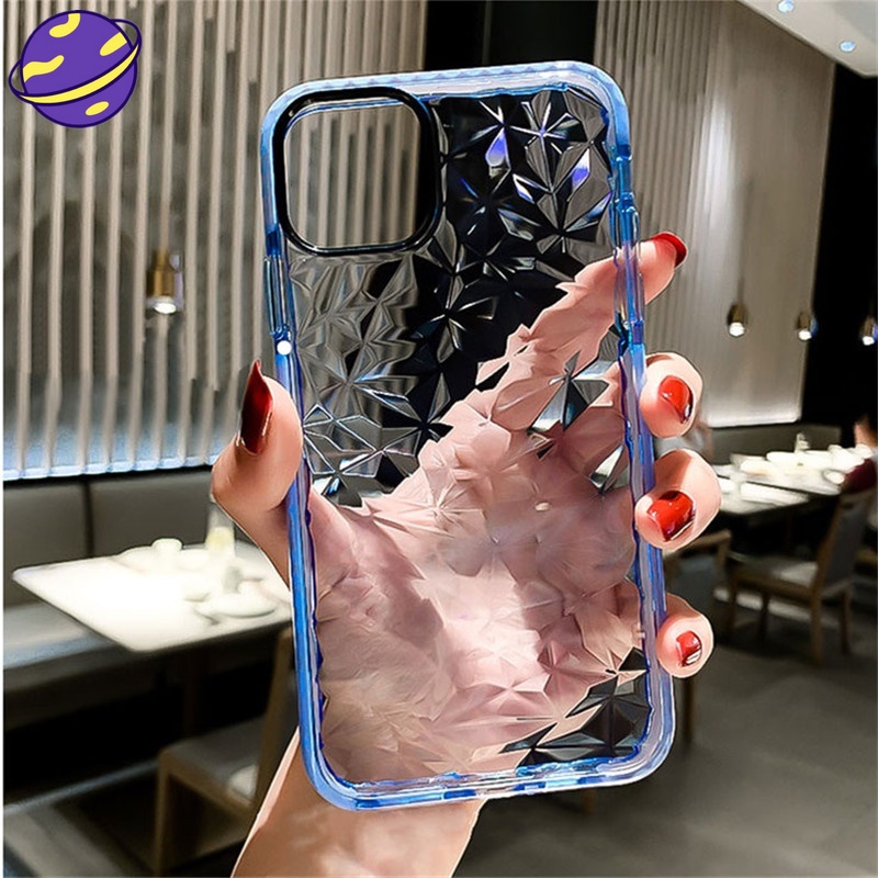 Case Transparan Shockproof Aksen Berlian Untuk iPhone 11 Pro X XS Max XR 6 6s 7 8 Plus SE2020