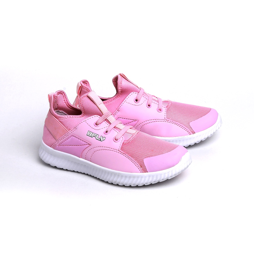 BFLY Sepatu Snekaers Slip On Wanita Casual Sporty Street Style Daily DAINTY PEACH WHITE Original Pre