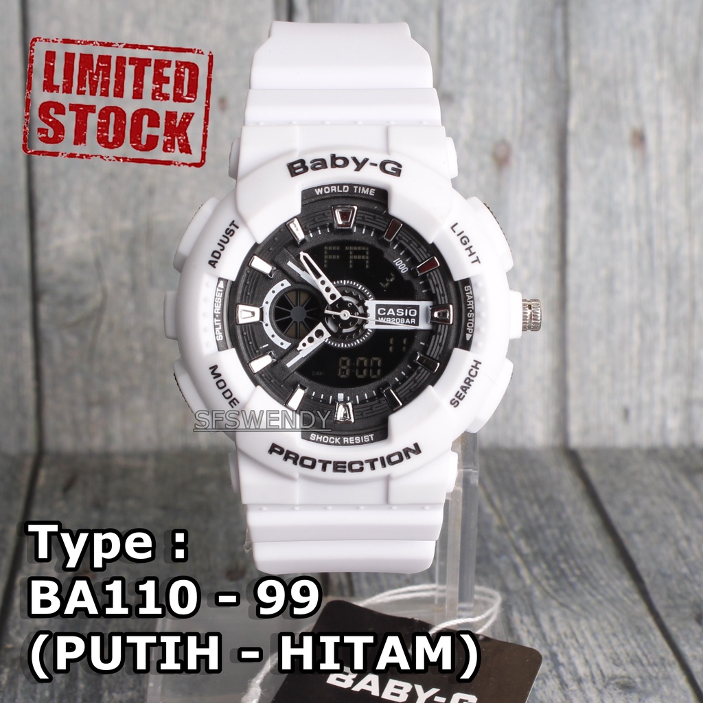 TERLARIS !!! Jam tangan wanita &amp; anak Baby-G BA-110 Ungu Lilac Pink Merah muda biru digital anti air sporty