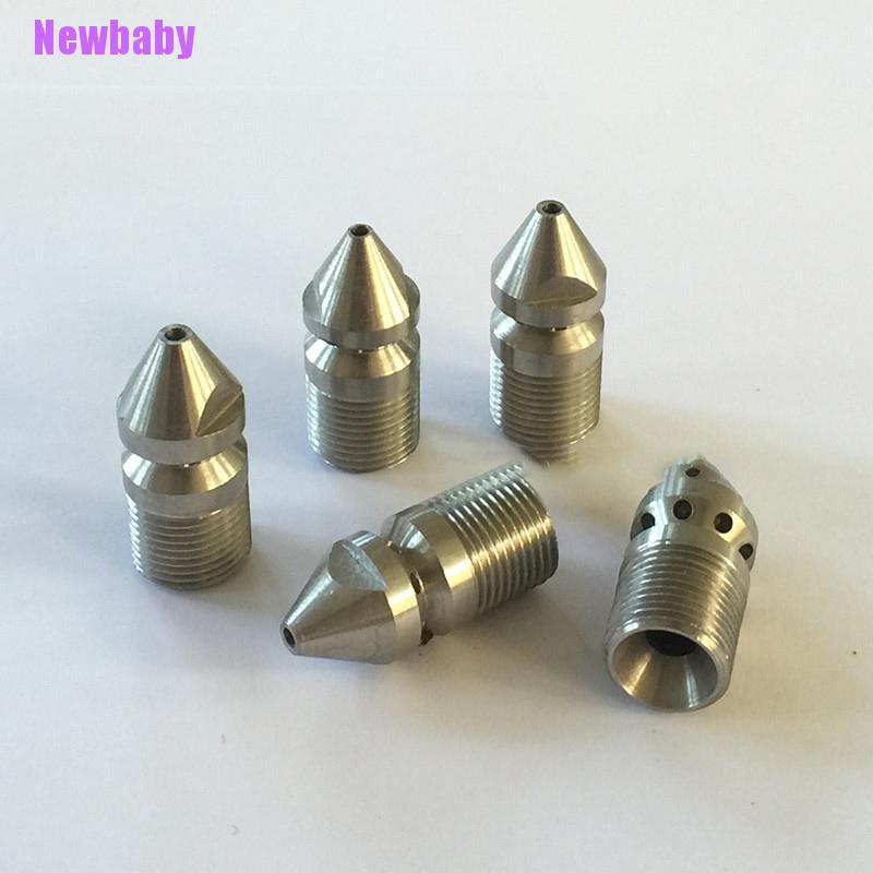 (Newbaby) Nozzle Jetter Tekanan Tinggi 9 Jet 3 / 8 &quot;4.5&quot; Untuk Pembersih Saluran Air