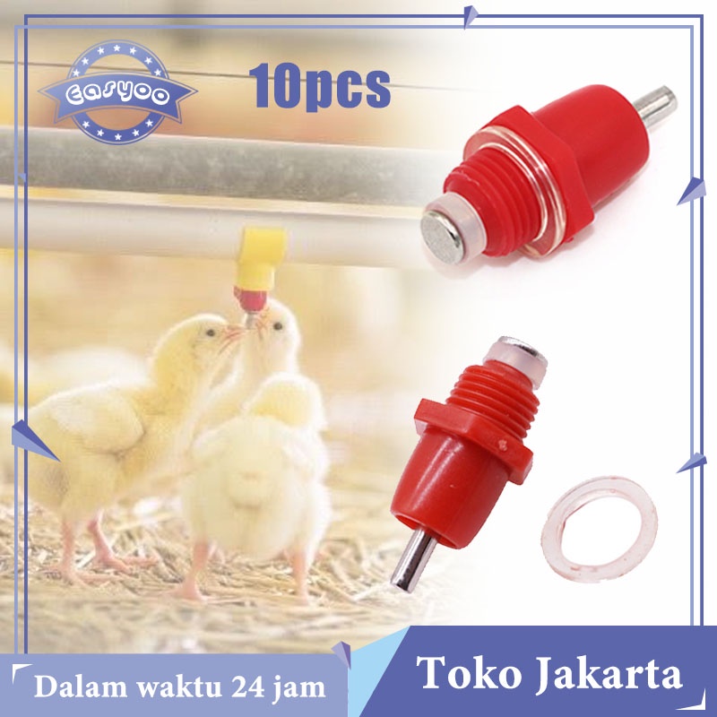 10pcs Nipel Ayam Broiler Nipple Ayam Petelur Alat Tempat Minum Ayam Alat Minum Ayam Puyuh Kelinci Ot