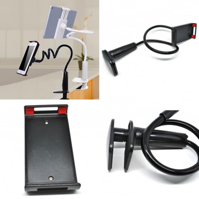 CUCI GUDANG LAZYPOD STAND HOLDER HP TABLET UNIVERSAL LEBAR 17CM CLIP 360 DERAJAT