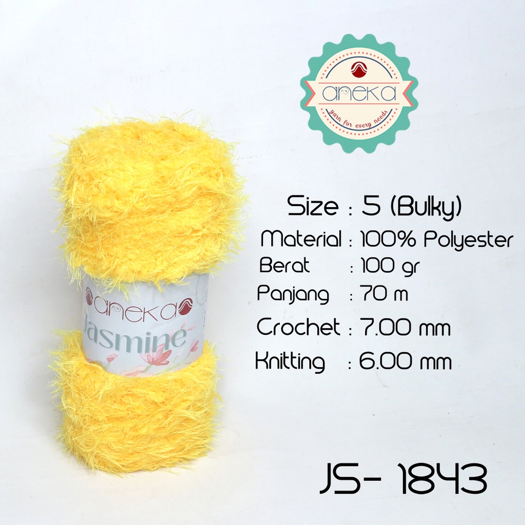 Benang Rajut Bulu Halus Jasmine Yarn / Cashmere Plush - 1843