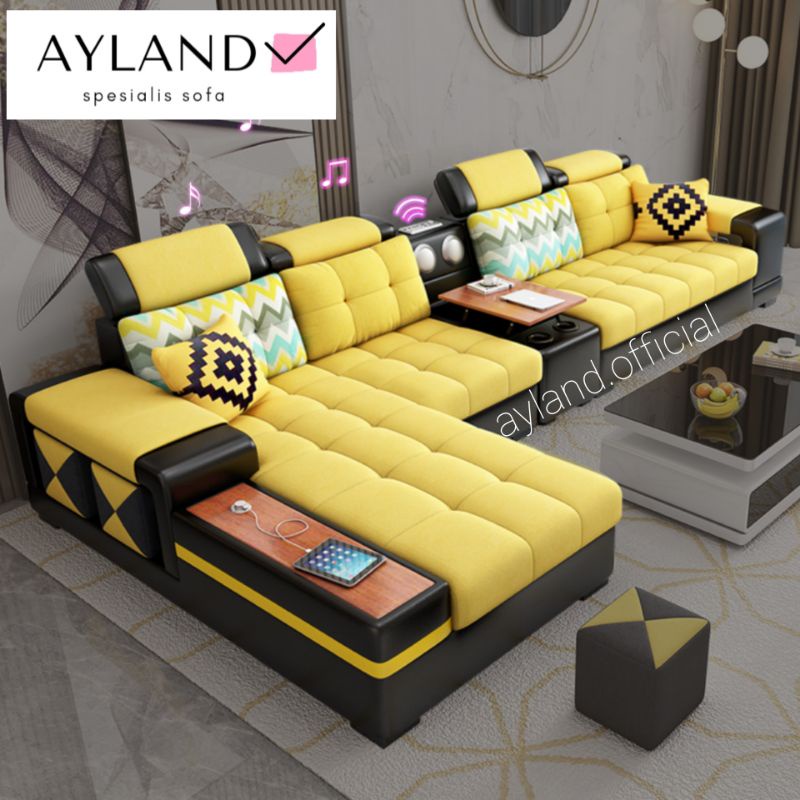 Sofa Ruang Keluarga Ruang Tamu Tv Minimalis Leter L