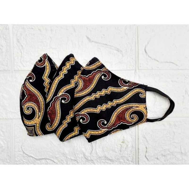 Masker Kain Motif Batik | Masker Murah | Masker Hijab Biasa