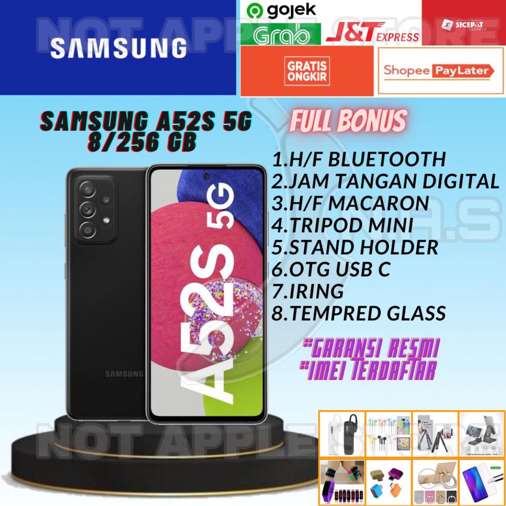 SAMSUNG A52S 5G RAM 8/256GB NEW BARU GARANSI RESMI