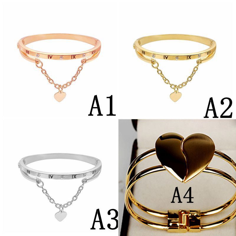 Gelang Titanium Permata Anti Karat Fashion Korea-1