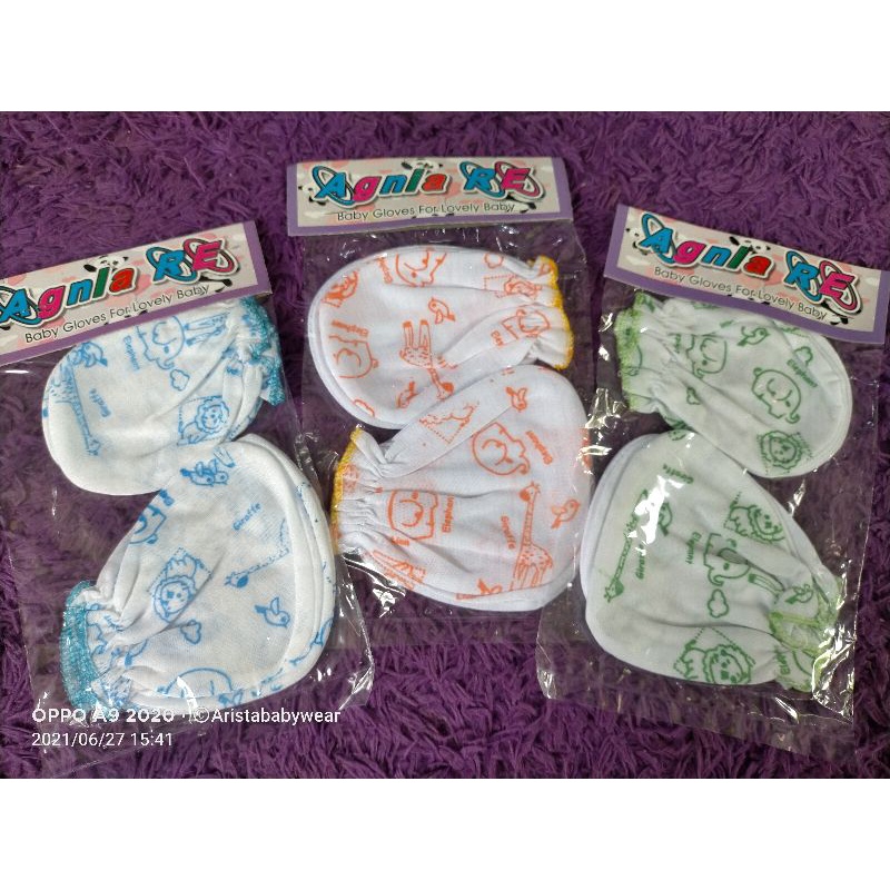 SARUNG TANGAN + SARUNG KAKI AGNIA POLOS &amp; MOTIF