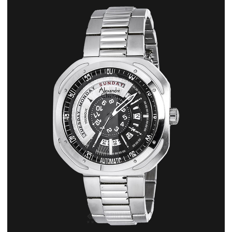 Alexandre Christie AC 3035 MA BSSBA Black Dial Stainless Steel Men Watch