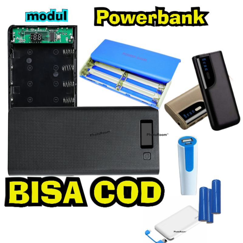 Powerbank rakitan led 2 modul powerbank slot 8 dan 5 18650 hitam murah powerbank diy pb plus baterai