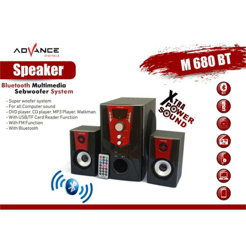 Speaker Aktif Advance 680BT bluetooth subwoofer system mega bass