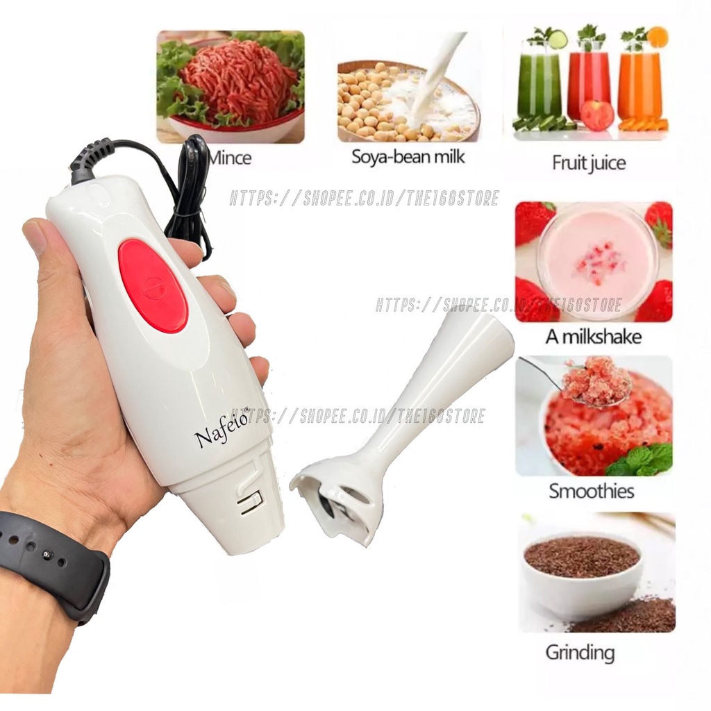 Nafeio Hand Blender Tangan Penggiling Juice Buah Daging Kacang Keledai Mesin Pencincang Makanan Portable