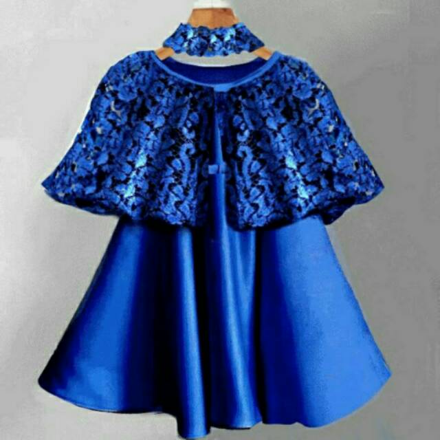 Dress Anak Usia 2 4 Tahun Bagus Cape Brukat Brokat Lace Cantik Lucu Cute Free Bandana Shopee Indonesia