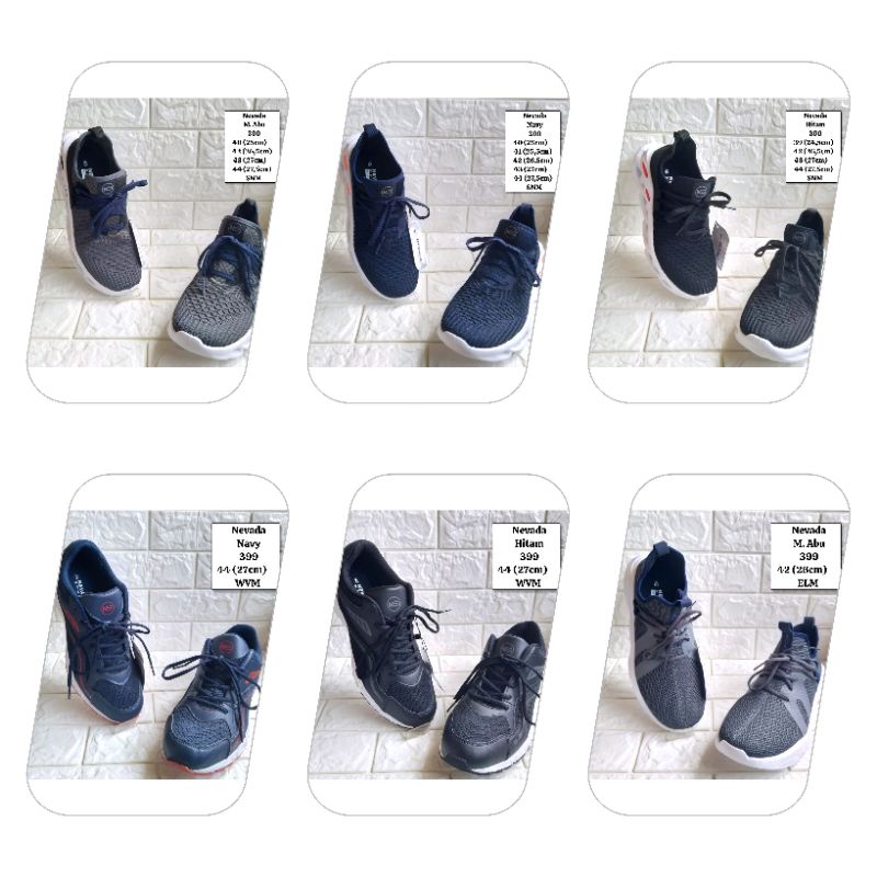 SEPATU SPORT PRIA ORIGINAL BRAND NEVADA MURAH BISA COD