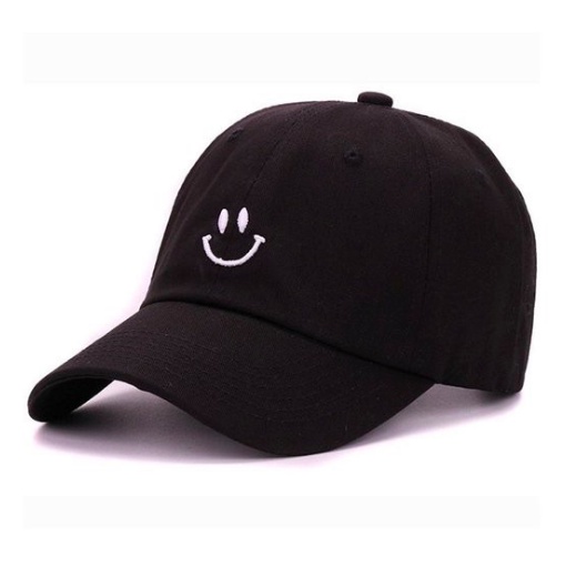 Topi Baseball Bordir Smile / Garis Tiga / Reclusive / Challenge / Kaktus / Daisy Unisex Kualitas Premium