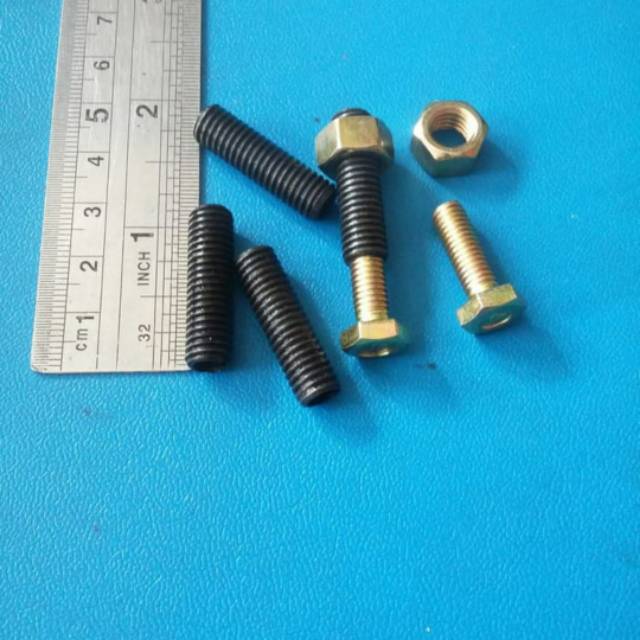 Perbosan / Sok drat 10 /6mm drat Luar 12/8mm