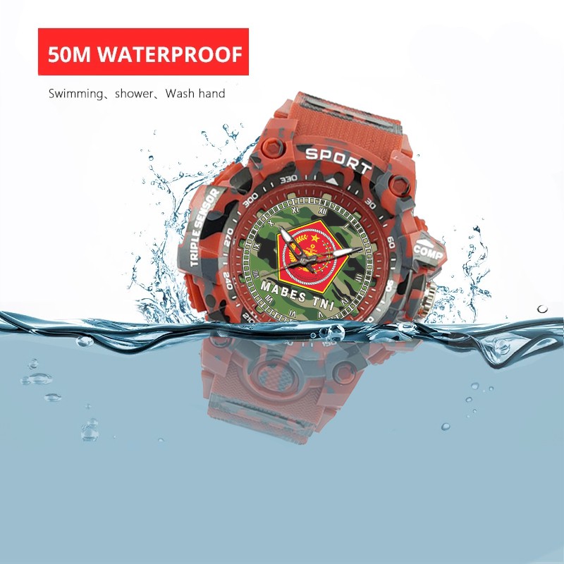 (SPECIAL EDITION) JAM TANGAN LOGO MABES TNI WATER RESISTANT NO.17