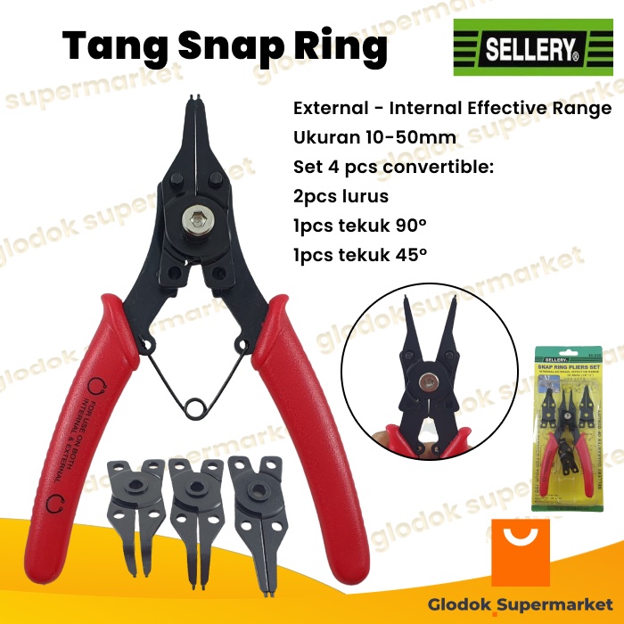 Tang Snap Ring Set Sellery 88-630 Per Circlip Pliers Snapring Internal External Bent