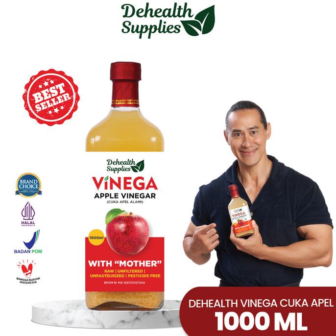 

Dehealth Supplies VINEGA Apple Cider Vinegar (Cuka Apel Alami) 1000 ML