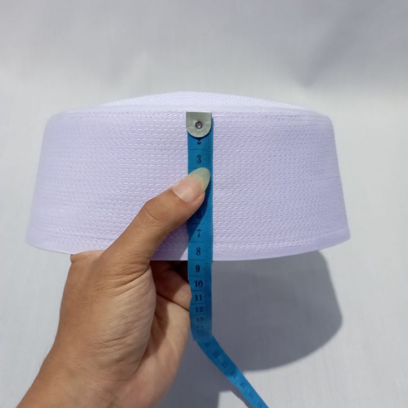 PECI  SONGKOK /KOPIAH HAJi MENARA EXCLUSIVE POLOS PUTIH KAKU/BATOK