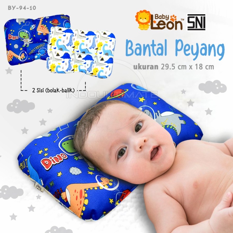 Baby Leon Bantal Peang Newborn - Bantal Bayi Motif Bolak-Balik