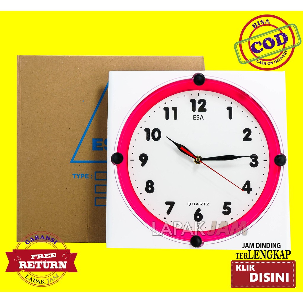 Jam Dinding Polos Minimalis Unik Dekorasi Rumah Wall Clock ESA 071