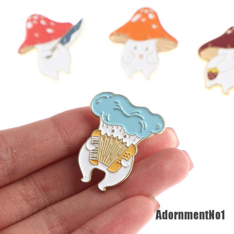 (Adornmentno1) Bros Pin Enamel Bentuk Jamur Untuk Wanita