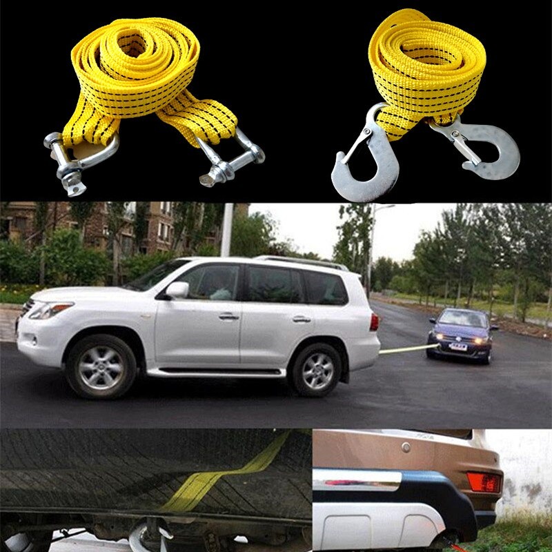 [BISA COD] Tali Towing Derek Mobil Car Towing Rope 3 Meter 3 Ton Bahan Tebal