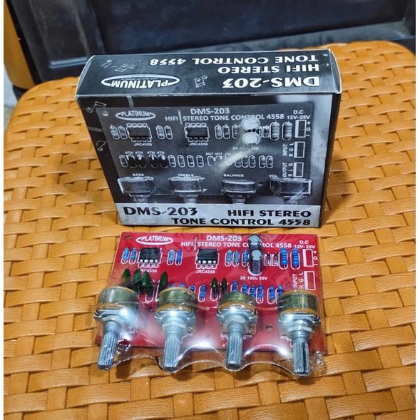 Kit Tone Control Tune Kontrol Stereo IC 4558 DMS203 DMS 203 DMS203 Platinum