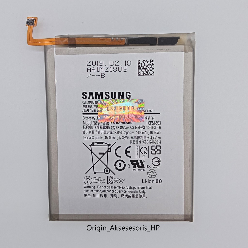 Baterai Samsung Galaxy EB-BA705ABU A70 2019 Original SEIN 100% dc 88