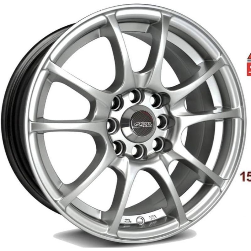 Pakai BAN BARU 195 50 15 velg mobil ssw ORIGINAL S154Lp ring 15x6,5 pcd 4x100/114.3 et 45
