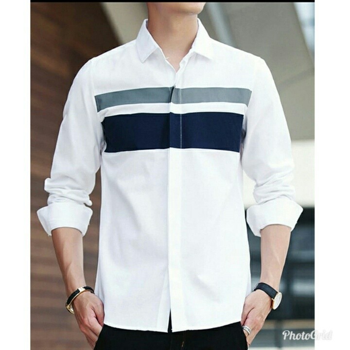 Baju Atasan Pria Kemeja Pria Kenzo White Tapap.71