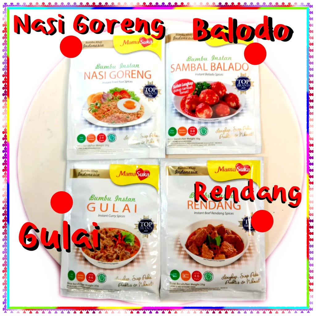 

ANEKA bumbu instan MAMASUKA 20 gr