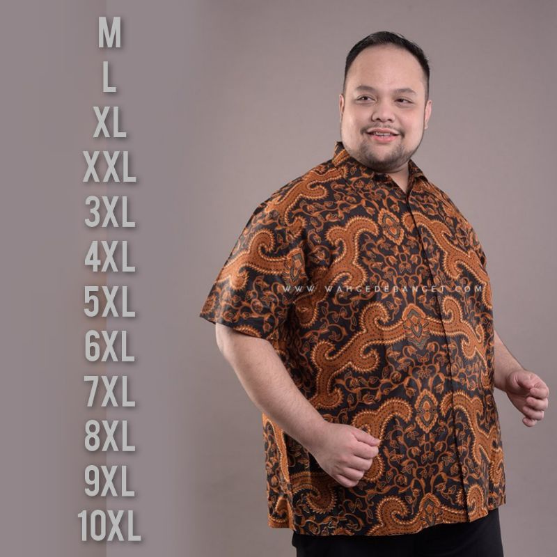 Toko Grosir Pabrik Batik Jumbo Hrb026 Kenongo Kemeja Batik Pria Pendek Pekalongan Padi M L Xl OgAVaqFVAJ6qY