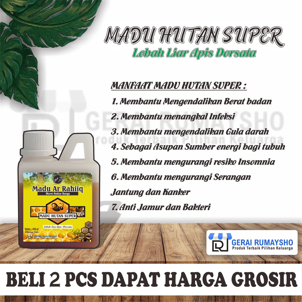 

MADU LIAR MURNI MADU MURNI NUSANTARA ASLI 100% TANPA CAMPURAN APAPUN 500 gr