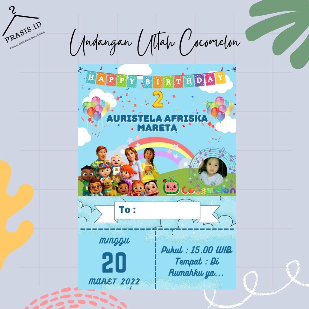 

1 pack UNDANGAN ULTAH / ULANG TAHUN KARAKTER FREE DESAIN