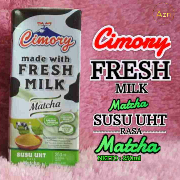 

susu UHT cimory fresh milk rasa matcha kemasan kotak 250ml