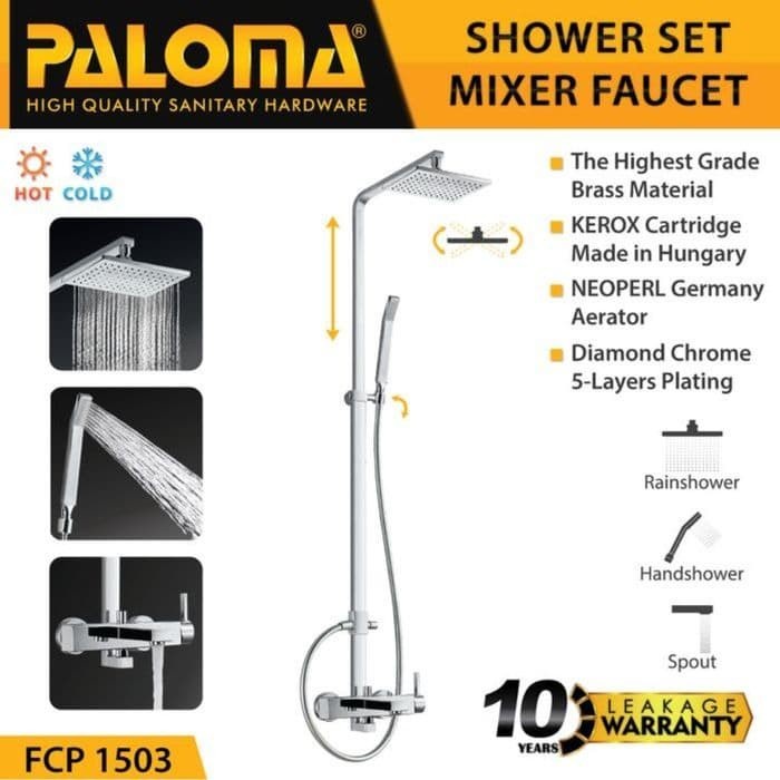 PALOMA SHOWER TIANG FCP 1503 SHOWER COLUMN KERAN MIXER PANAS DINGIN