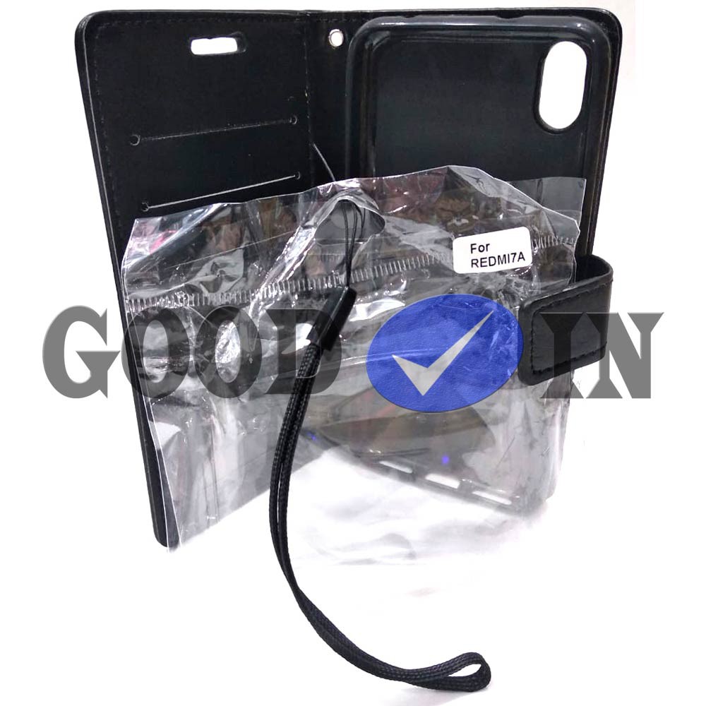 Flip Case - Flip Polos - Case Dompet Kulit Polos - Case REDMI 7A