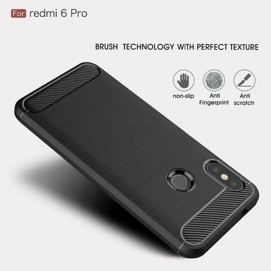 XIAOMI REDMI 6 6 PRO MI 8 LITE Silicon Carbon Slim Fit Soft Case Premium