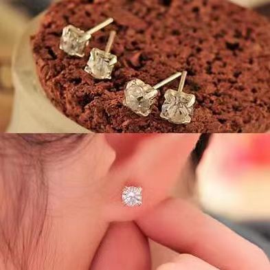 Anting Tusuk Model Kristal Berlian Imitasi Untuk Wanita Korean Earrings Import