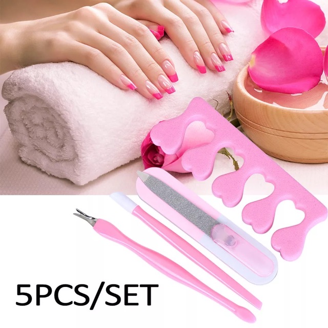 1 set manicure tools kit / peralatan manicure home care lidah ular kikir separator kaki nail art