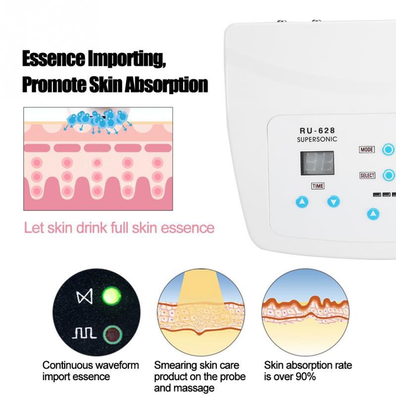 Alat detox wajah ultrasound setrika wajah detoks ru-683 hilangkan kerutan flek racun memasukan serum